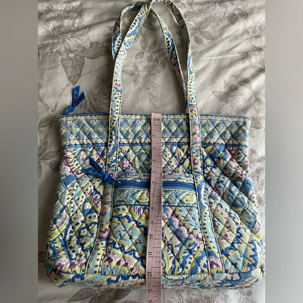 Vera Bradley Y2K Capri Villager Quilted Tote Blue Paisley Set Wallet Wristlet - Picture 5 of 6